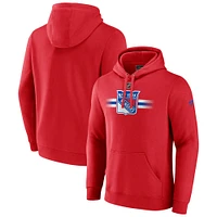 Men's Fanatics Red New York Rangers Authentic Pro Secondary Pullover Hoodie