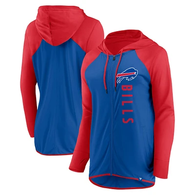 Women's Fanatics Royal/Red Buffalo Bills Forever Fan Full-Zip Hoodie