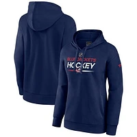 Women's Fanatics  Navy Columbus Blue Jackets Authentic Pro Pullover Hoodie