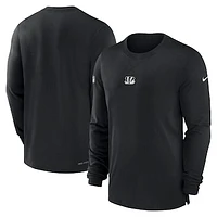 Men's Nike Black Cincinnati Bengals Sideline Performance Long Sleeve T-Shirt