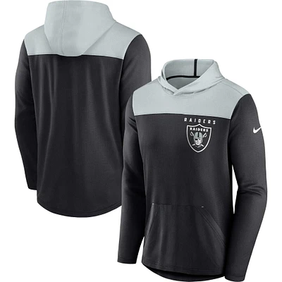 Men's Nike Black/Silver Las Vegas Raiders Athletic Lockup Pullover Hoodie