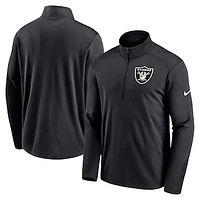 Men's Nike Black Las Vegas Raiders Pacer Performance Quarter-Zip Top