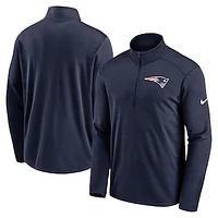 Men's Nike Navy New England Patriots Pacer Performance Quarter-Zip Top