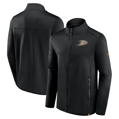 Men's Fanatics  Black Anaheim Ducks Authentic Pro Full-Zip Jacket