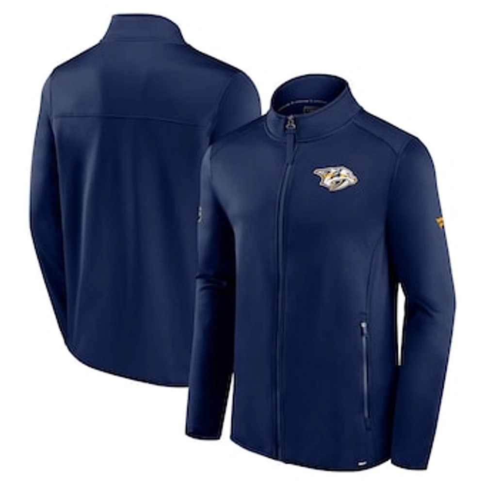 Men's Fanatics  Navy Nashville Predators Authentic Pro Full-Zip Jacket