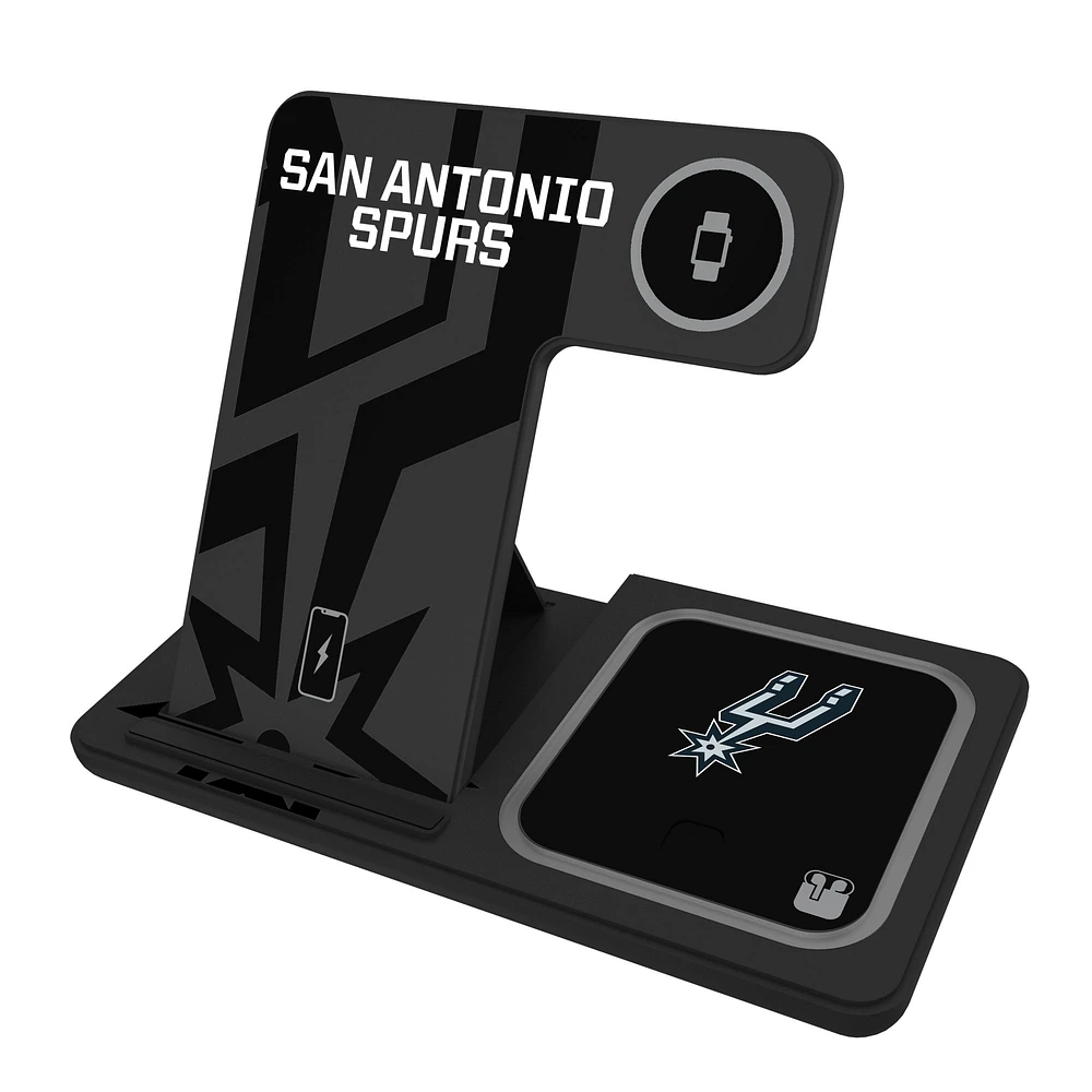 Keyscaper San Antonio Spurs 3-In-1 Wireless Charger