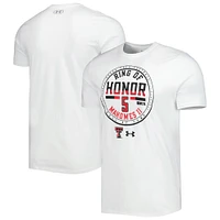 Men's Under Armour Patrick Mahomes White Texas Tech Red Raiders Ring of Honor T-Shirt