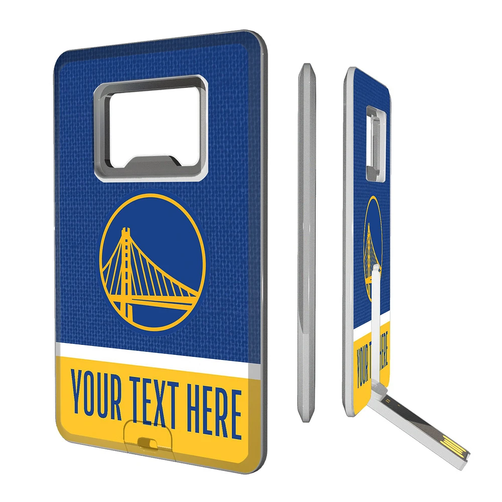 Golden State Warriors Personalized Credit Card USB Drive & Bottle Opener