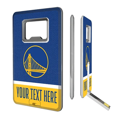 Golden State Warriors Personalized Credit Card USB Drive & Bottle Opener