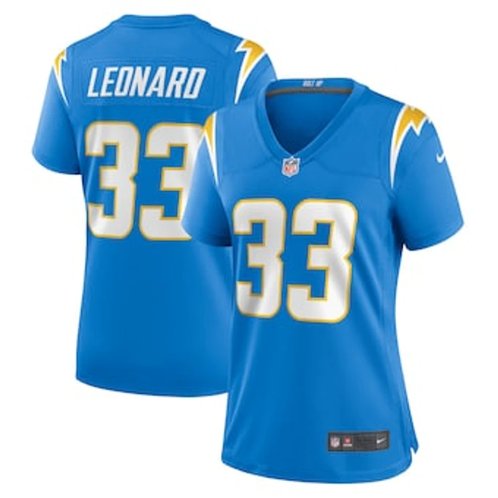 Women's Nike Deane Leonard Powder Blue Los Angeles Chargers Game Player Jersey