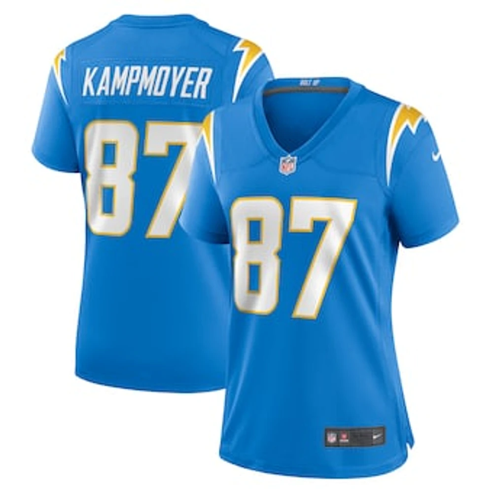 Women's Nike Hunter Kampmoyer Powder Blue Los Angeles Chargers Game Player Jersey