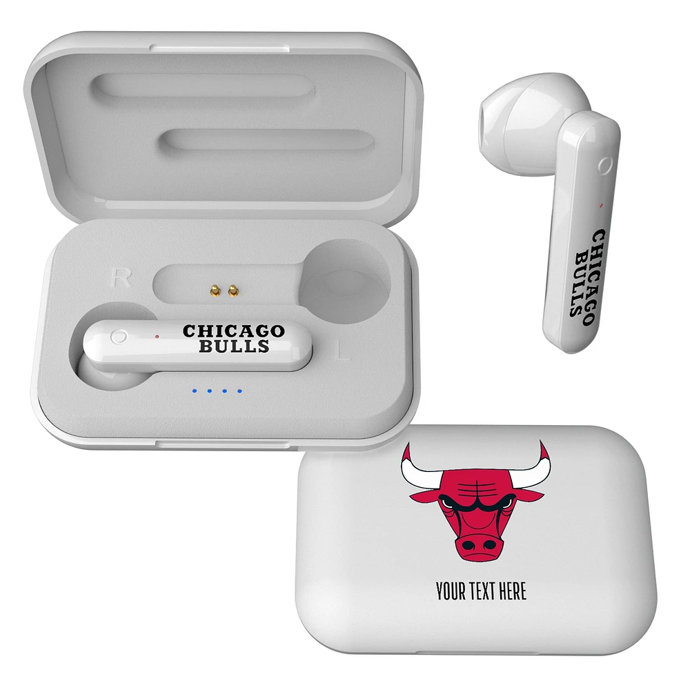 Chicago Bulls Personalized Insignia Design Wireless Earbuds