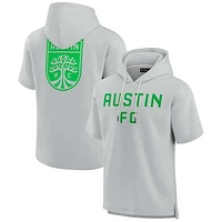 Unisex Fanatics Gray Austin FC Elements Super Soft Fleece Short Sleeve Pullover Hoodie