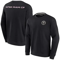 Unisex Fanatics Black Inter Miami CF Super Soft Pullover Crew Sweatshirt