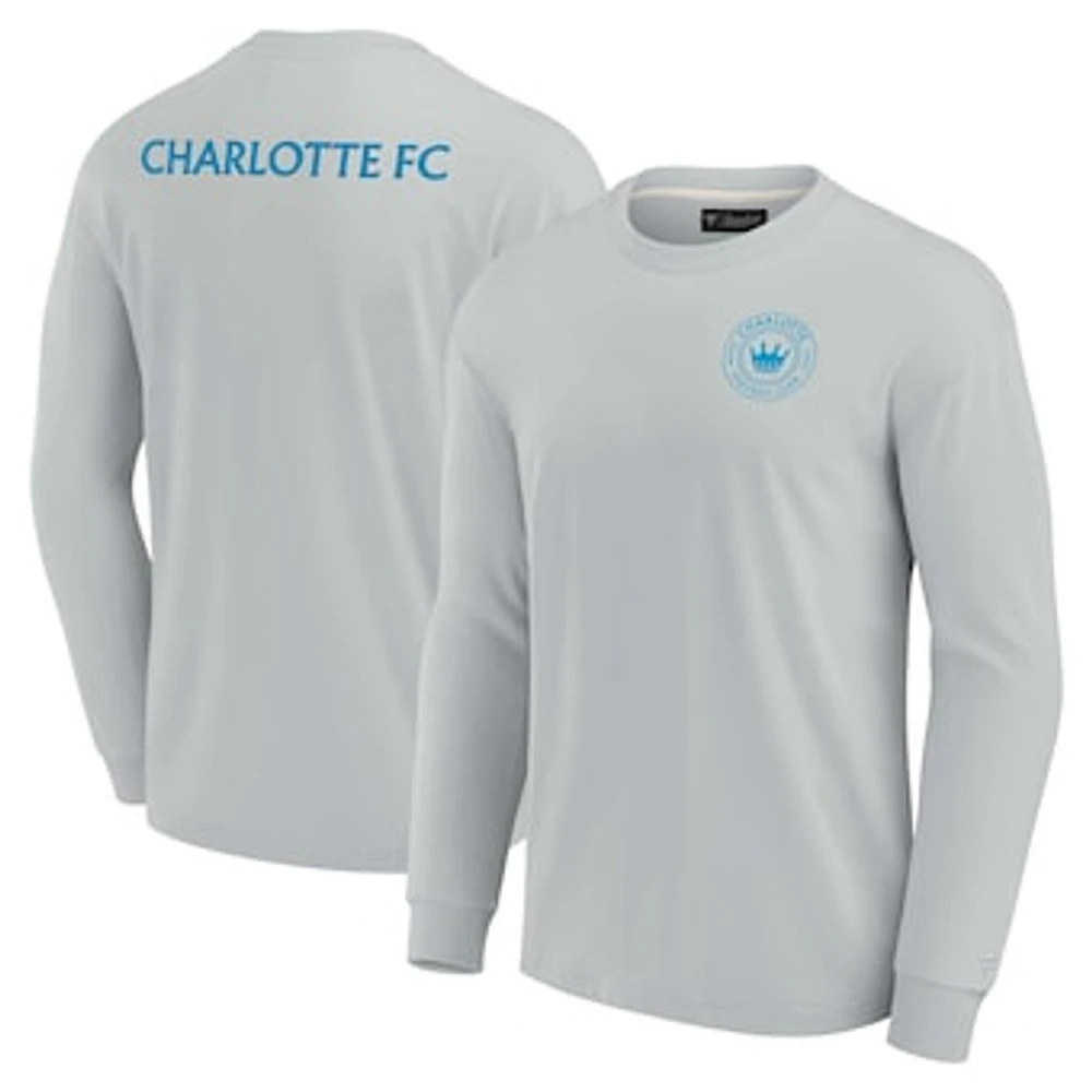 Unisex Fanatics Gray Charlotte FC Elements Super Soft Long Sleeve T-Shirt