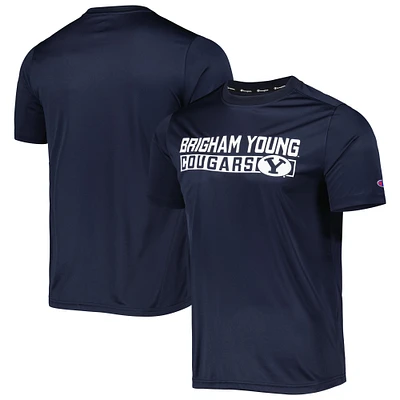 Men's Champion Navy BYU Cougars Impact Knockout T-Shirt