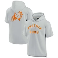 Unisex Fanatics Gray Phoenix Suns Elements Super Soft Fleece Short Sleeve Pullover Hoodie