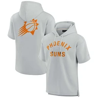 Unisex Fanatics Gray Phoenix Suns Elements Super Soft Fleece Short Sleeve Pullover Hoodie