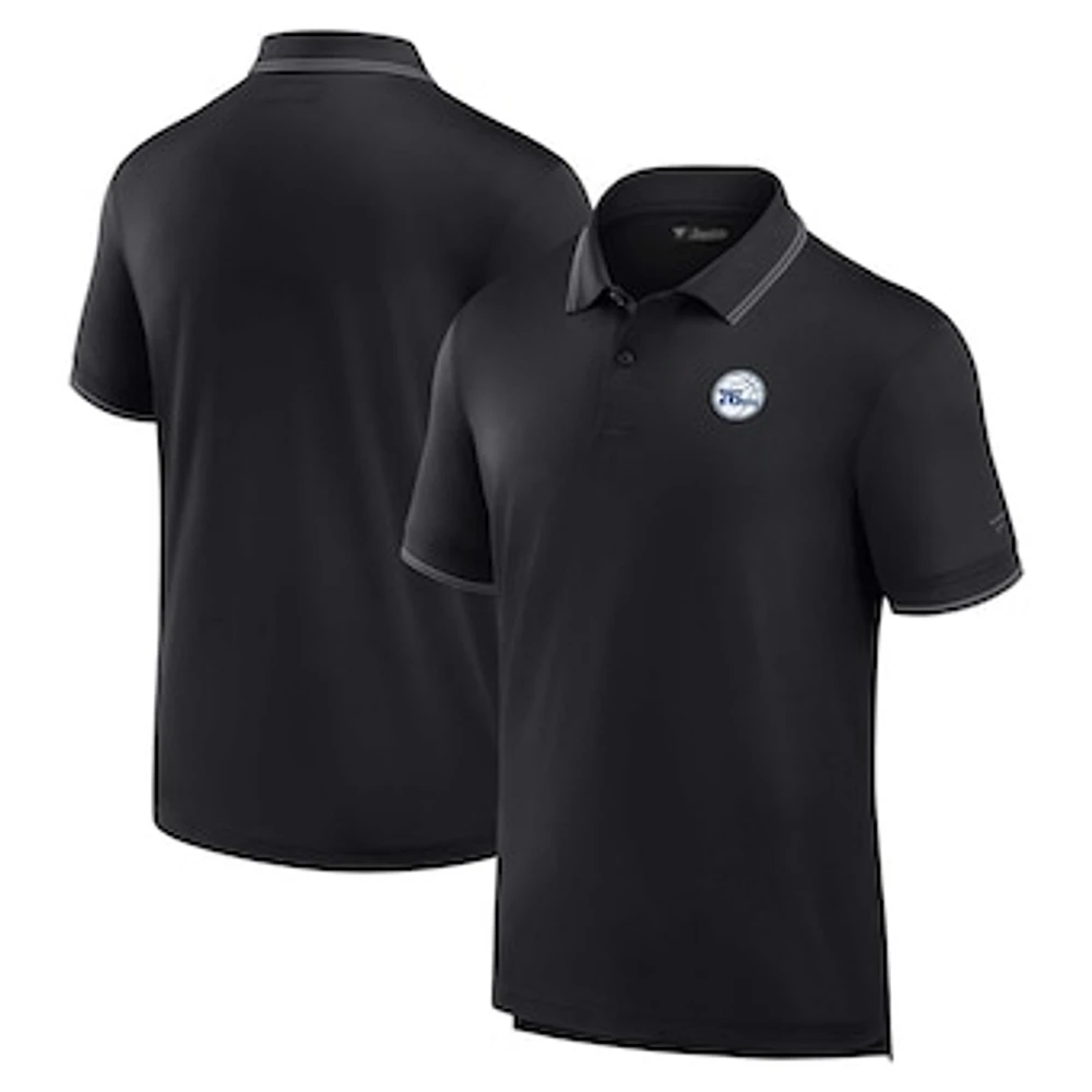 Men's Fanatics Black Philadelphia 76ers Front Office Polo