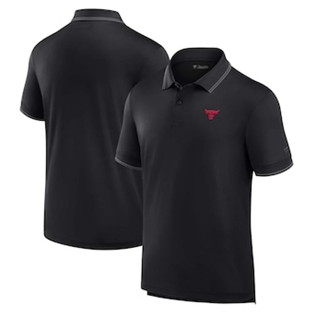 Men's Fanatics Black Chicago Bulls Front Office Polo