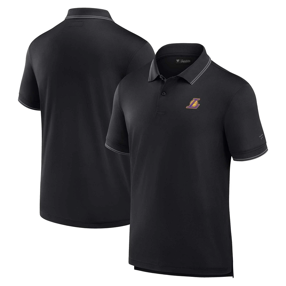 Men's Fanatics Black Los Angeles Lakers Front Office Polo