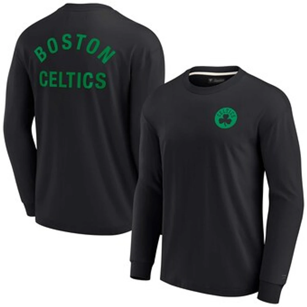 Unisex Fanatics Black Boston Celtics Elements Super Soft Long Sleeve T-Shirt