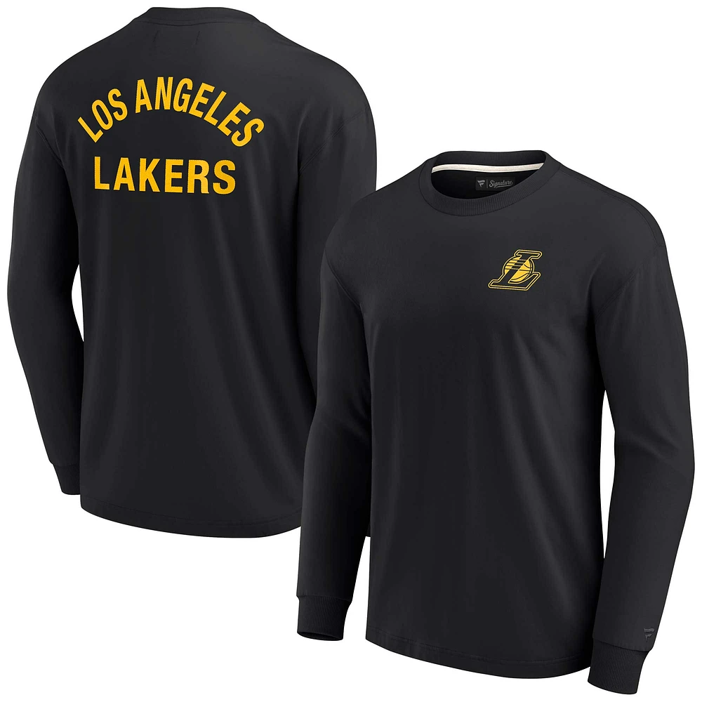 Unisex Fanatics Black Los Angeles Lakers Elements Super Soft Long Sleeve T-Shirt