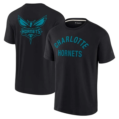 Unisex Fanatics Black Charlotte Hornets Elements Super Soft Short Sleeve T-Shirt