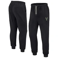 Unisex Fanatics Black Milwaukee Bucks Elements Super Soft Fleece Jogger