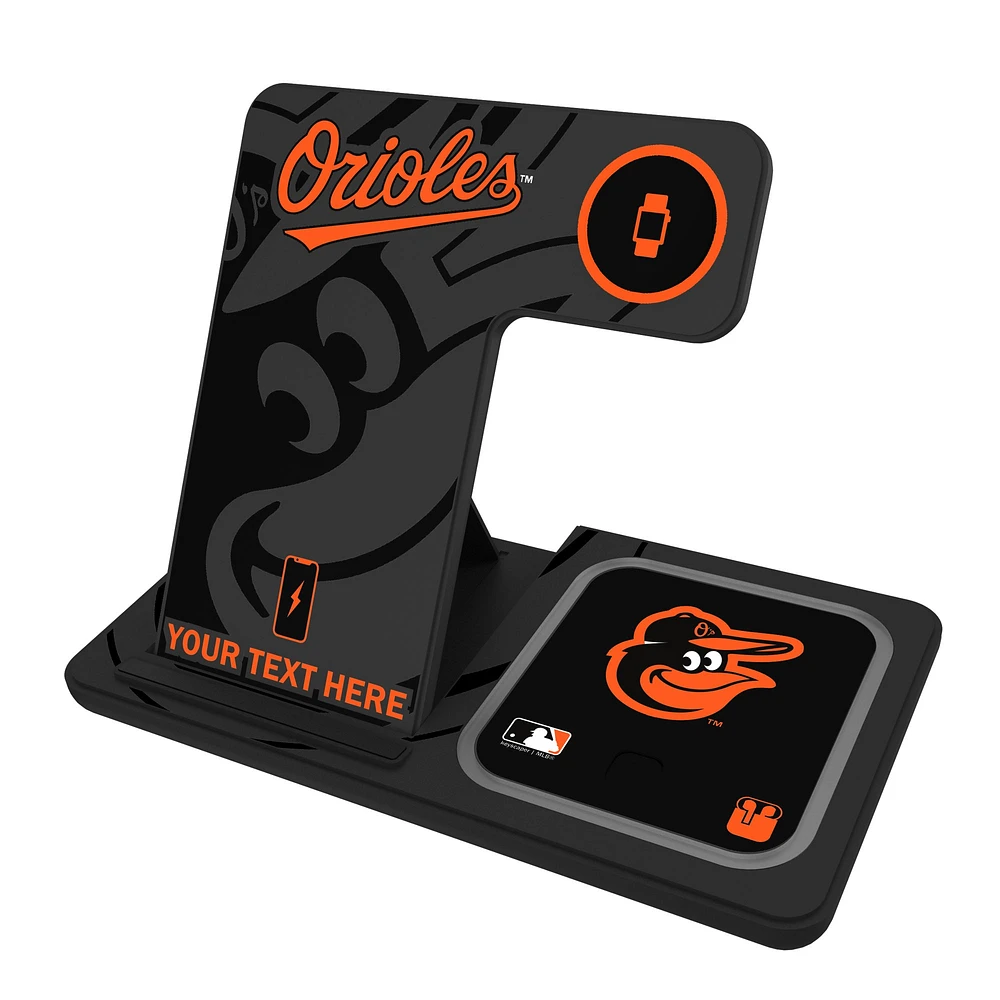 Baltimore Orioles Personalized 3-in-1 Charging Station