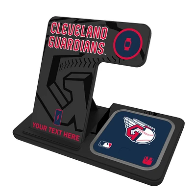 Cleveland Guardians Personalized 3-in-1 Charging Station