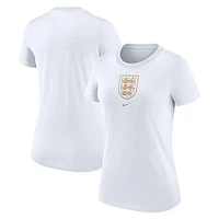 Women's Nike White England National Team Crest Tri-Blend T-Shirt