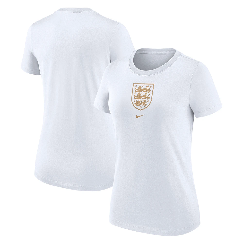 Women's Nike White England National Team Crest Tri-Blend T-Shirt