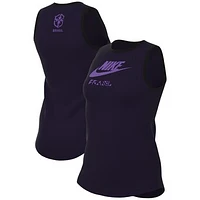Women's Nike Navy Brazil National Team Futura Tank Top