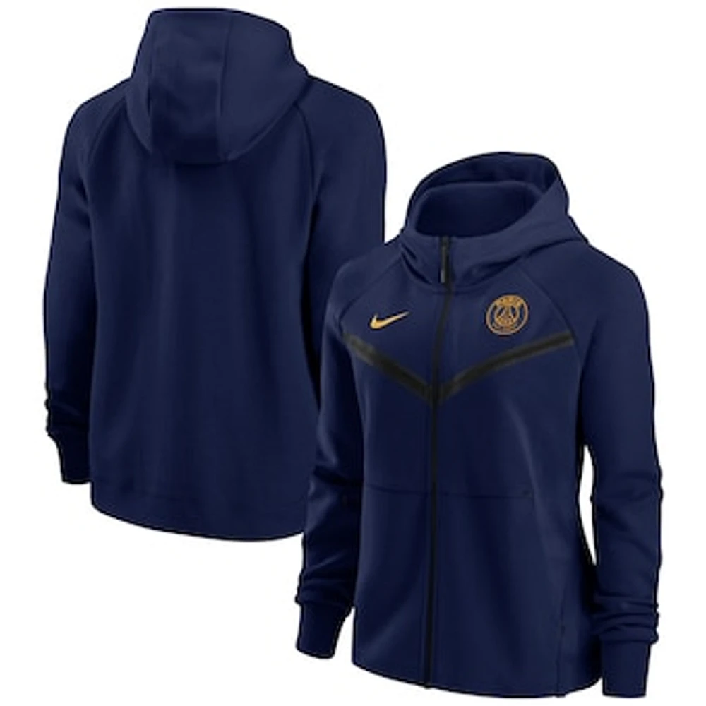 Women's Nike Navy Paris Saint-Germain Tech Fleece Raglan Full-Zip Hoodie