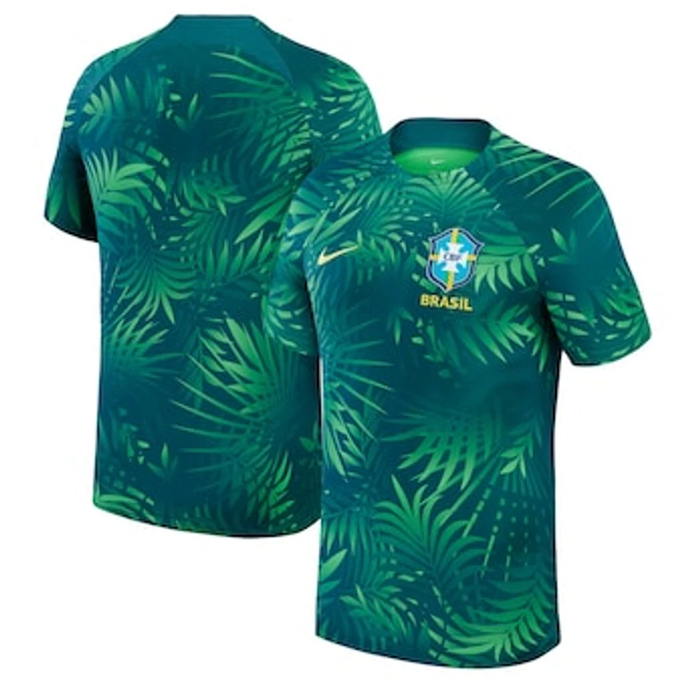 Men's Nike Green Brazil Women's National Team 2023 Academy Pro Pre-Match Top