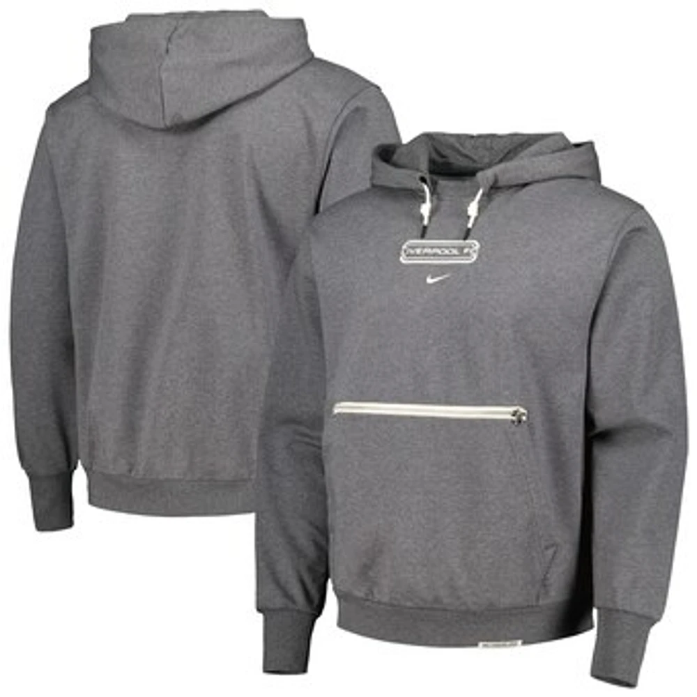 Men's Nike Heather Charcoal Liverpool Standard Issue Performance Pullover Hoodie