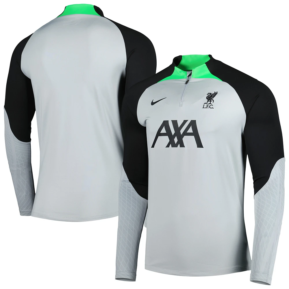 Men's Nike Liverpool 2023/24 Strike Drill Performance Raglan Quarter-Zip Long Sleeve Top