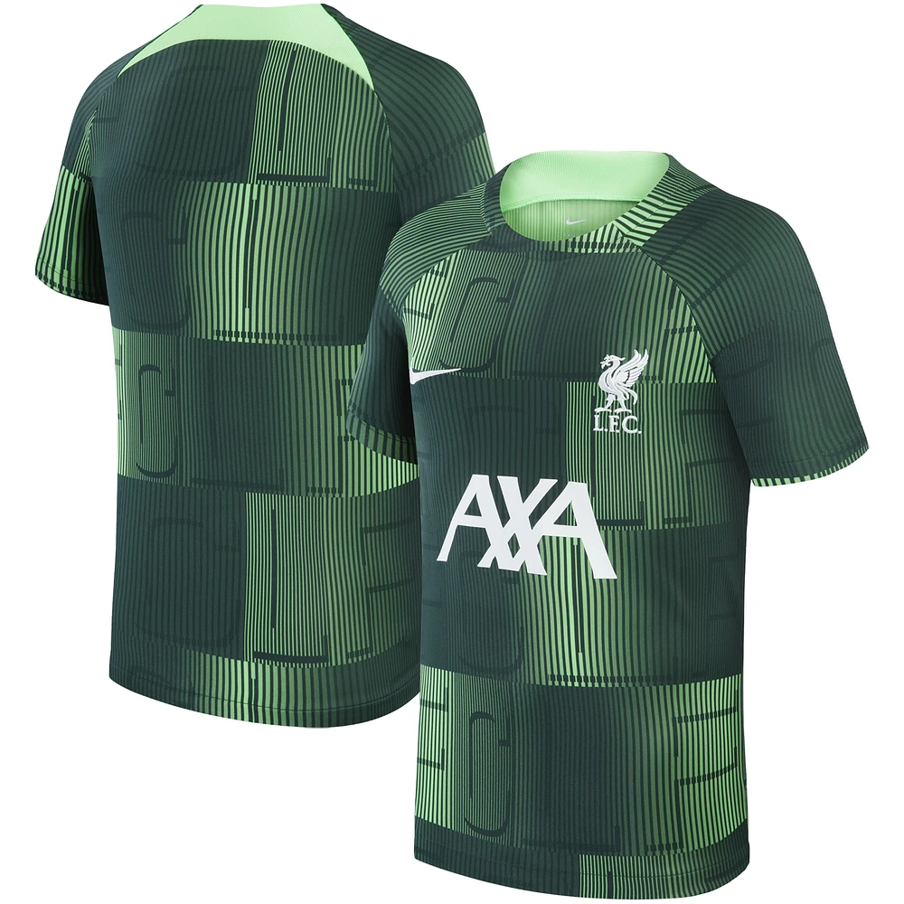 Youth Nike Green Liverpool 2023/24 Away Pre-Match Performance Top