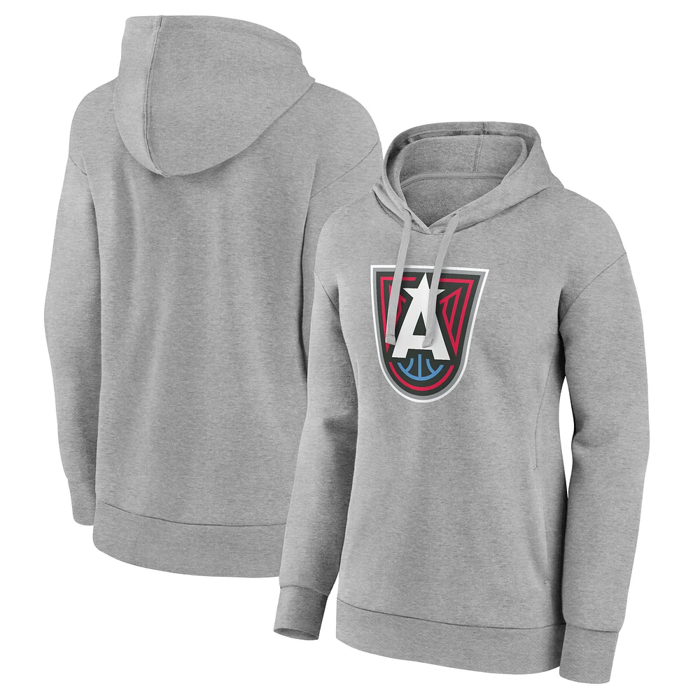 Women's Gray Atlanta Dream Primary Logo Pullover Hoodie