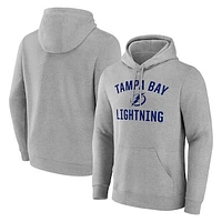 Men's Fanatics Heather Gray Tampa Bay Lightning Victory Arch Pullover Hoodie