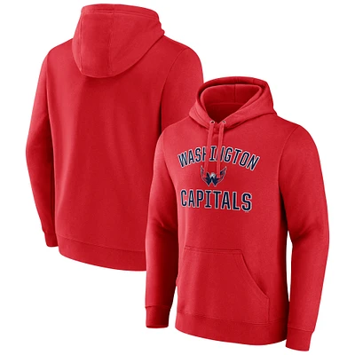 Men's Fanatics Red Washington Capitals Victory Arch Pullover Hoodie