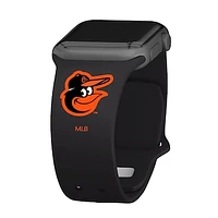 Black Baltimore Orioles Logo Silicone Apple Watch Band