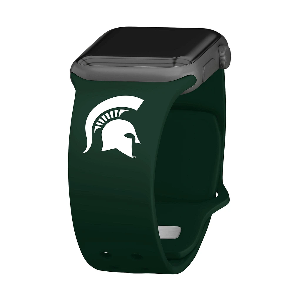 Green Michigan State Spartans Logo Silicone Apple Watch Band