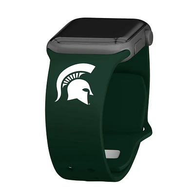 Green Michigan State Spartans Logo Silicone Apple Watch Band