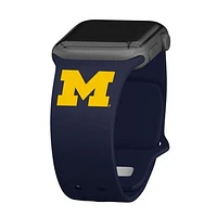 Navy Michigan Wolverines Logo Silicone Apple Watch Band