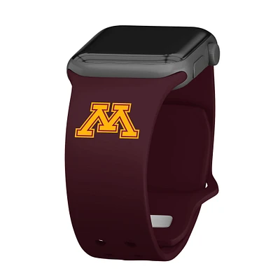 Maroon Minnesota Golden Gophers Logo Silicone Apple Watch Band