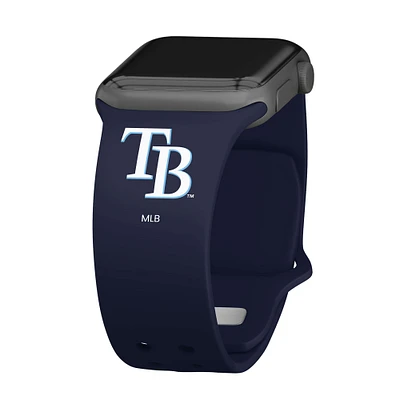 Navy Tampa Bay Rays Logo Silicone Apple Watch Band
