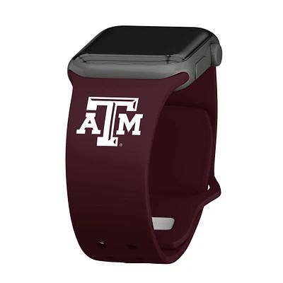 Maroon Texas A&M Aggies Logo Silicone Apple Watch Band