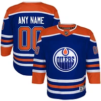 Youth  Royal Edmonton Oilers Home Replica Custom Jersey